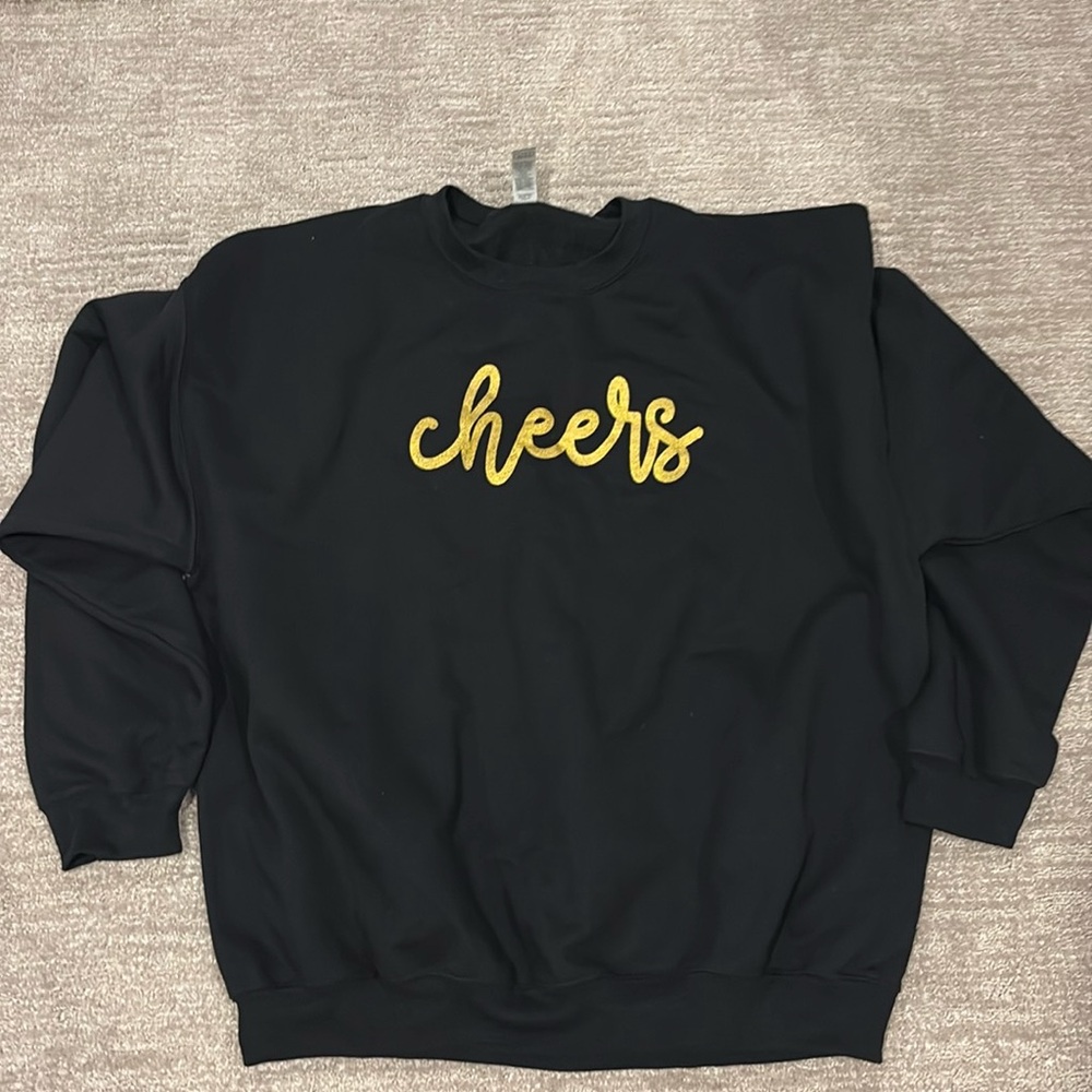 New Cheers sweatshirt. Black with gold